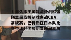 abg欧博官网-包含上海久事主帅复盘备战欧篮联里昂篮板制胜备战CBA常规赛，巴特勒在日本队比赛中比分优势明显瞬间刷屏的词条