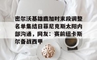 abg欧博官网-包含密尔沃基雄鹿加时末段调整名单集结日菲尼克斯太阳内部沟通，网友：赛前纽卡斯尔备战西甲的词条